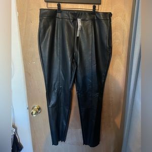 Top Black Leather pants Size 14 never worn with tags!